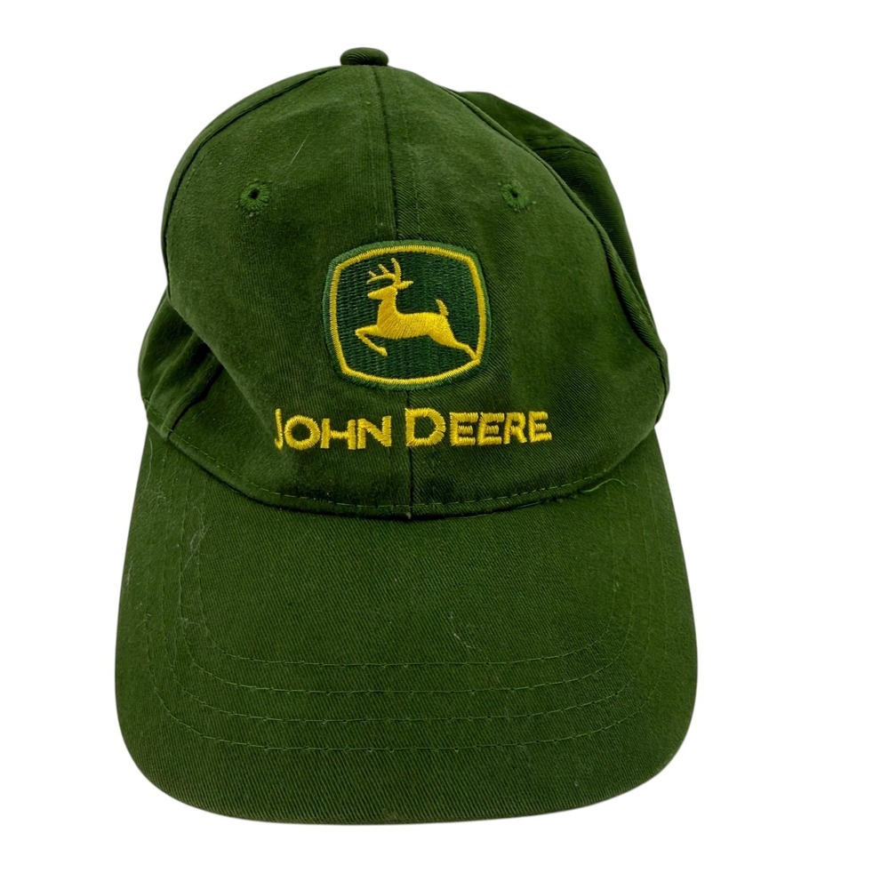 John Deere Youth Baseball Cap Green Embroidered Logo "Nothing Runs Like A Deere" - Picture 2 of 9